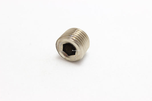 British Tapered Thread Brass Internal Hex Pipe Plug 1/2" BSPT (R)