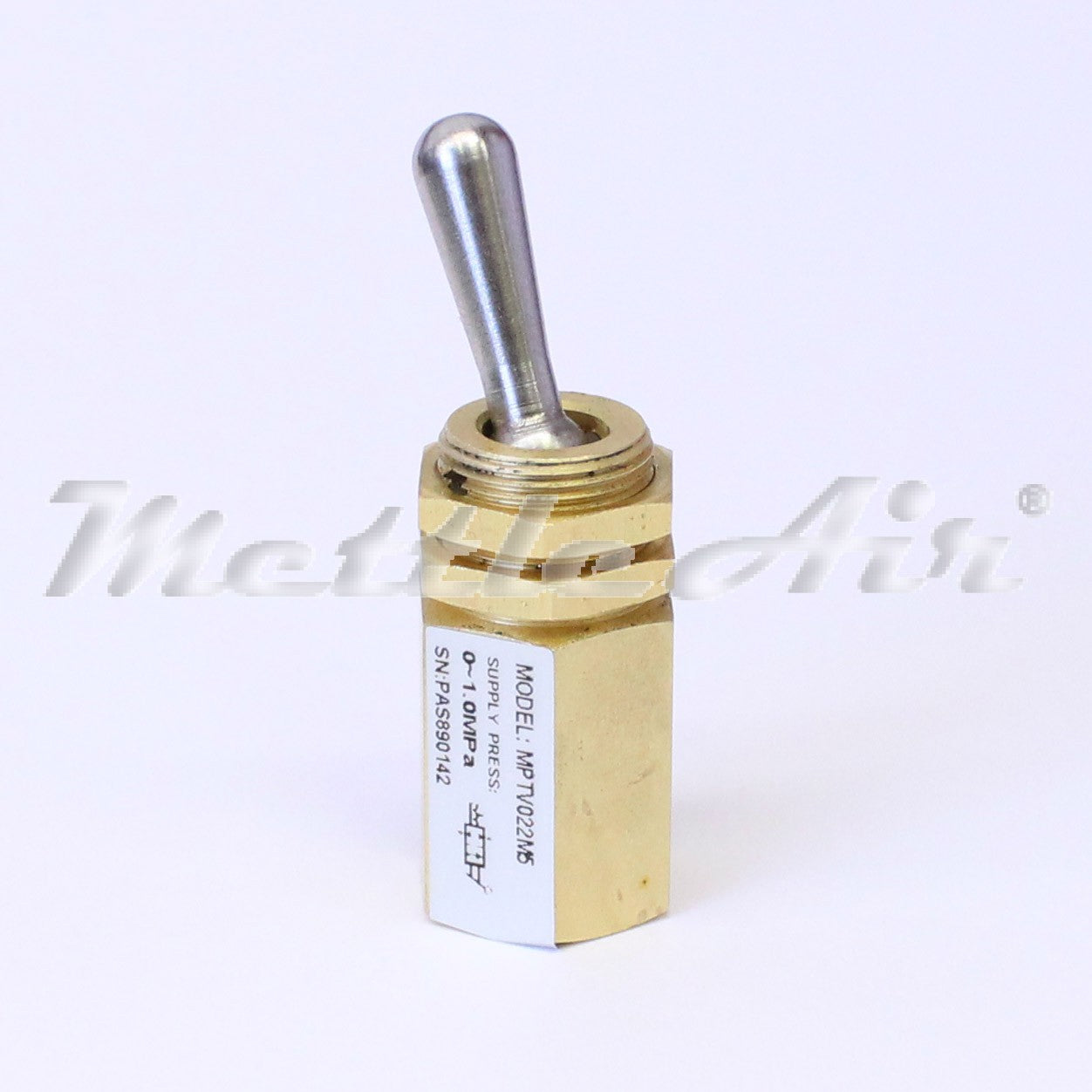 2 Way 2 Position Toggle Valve M5 x 0.8 Detented Uni-directional