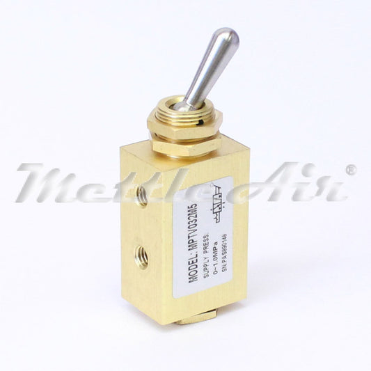 3 Way 2 Position Toggle Valve M5 x 0.8 Detented