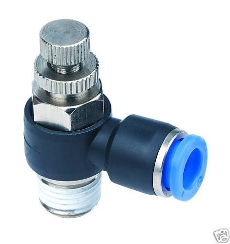 Push to Connect Speed Control METER OUT 8 mm OD - 1/8" NPT Male