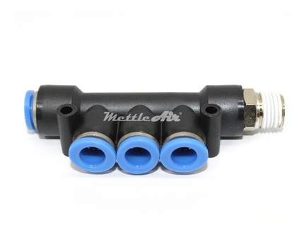 Push to Connect Inline Branch Manifold Union Fitting 12 mm OD x 3/8" BSPT (R)...