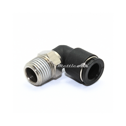 Compact Push to Connect Elbow Fitting 6 mm OD - 1/8 BSPT Male