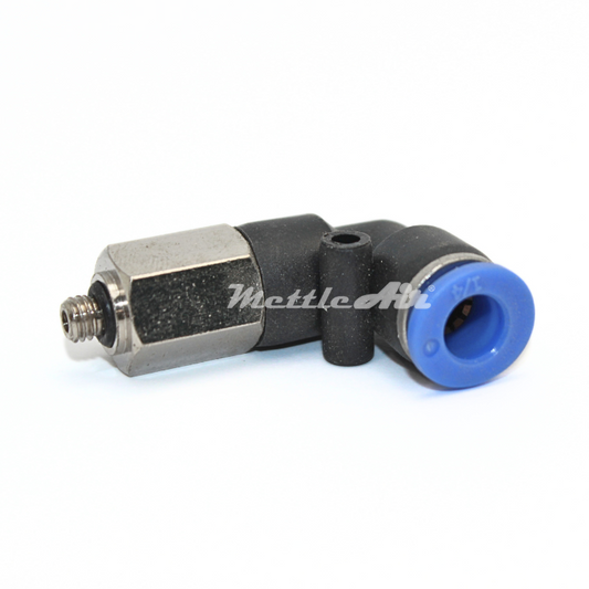 Push to Connect 90 Elbow Long Fitting 4 mm OD - M5 x 0.8 Male