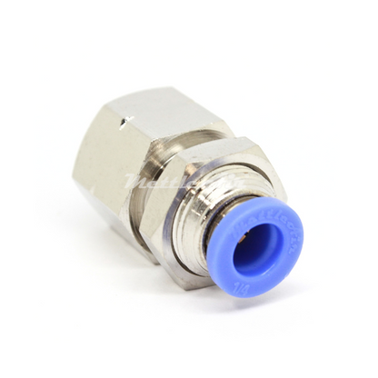 Push to Connect Straight Bulkead Female 12 mm OD - 3/8" NPT Female