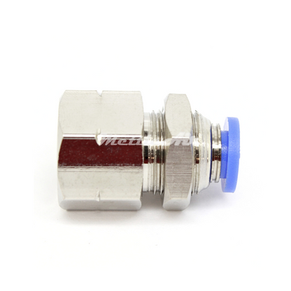 Push to Connect Straight Bulkead Female 12 mm OD - 1/2" NPT Female