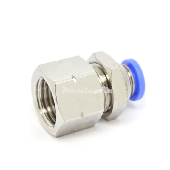 Push to Connect Straight Bulkead Female 10 mm OD - 1/4" NPT Female