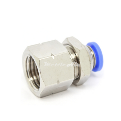 Push to Connect Straight Bulkead Female 4 mm OD - 1/4" NPT Female