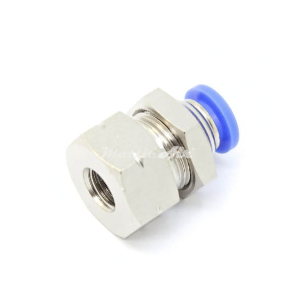 Push to Connect Straight Bulkead Female 1/4" OD - 1/16" NPT Female