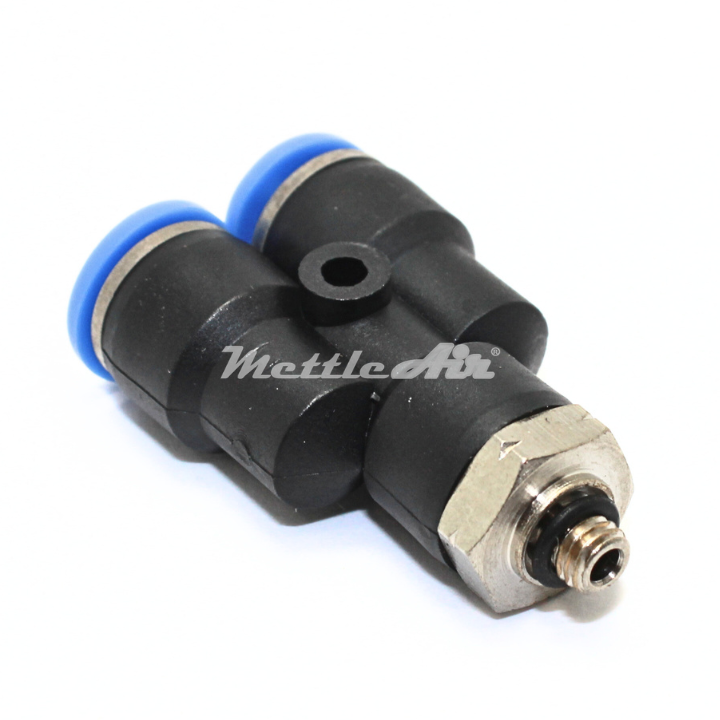 Push to Connect Male Y Fitting 4 mm OD - M5 x 0.8 Male